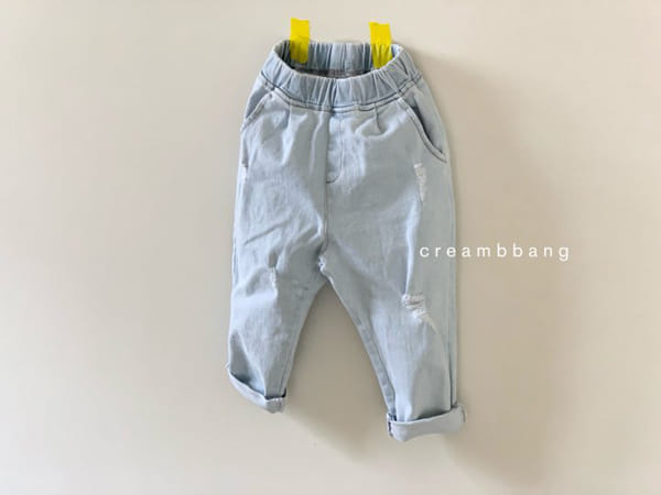 CREAM BBANG - Korean Children Fashion - #Kfashion4kids - Ice Denim Vintage Baggy Jeans - 7