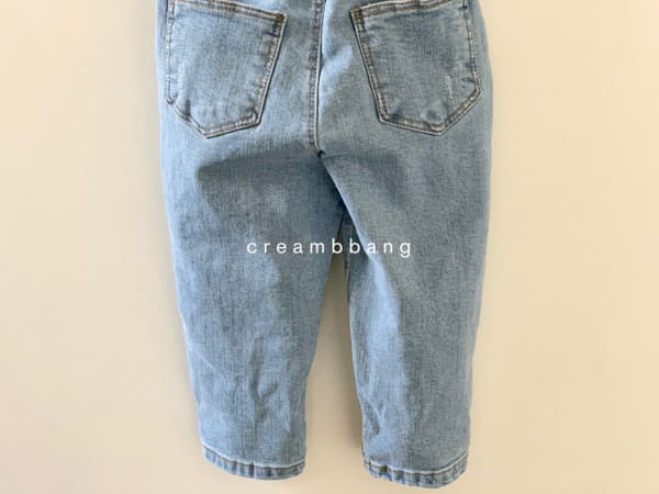 CREAM BBANG - Korean Children Fashion - #Kfashion4kids - Bottom Cutting Vintage Jeans - 5