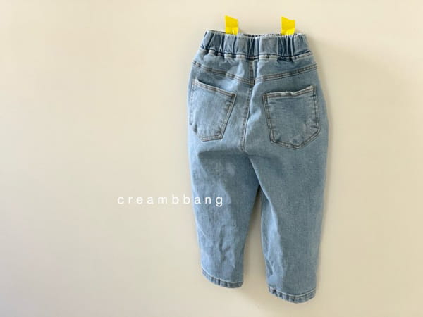 CREAM BBANG - Korean Children Fashion - #Kfashion4kids - Bottom Cutting Vintage Jeans - 6