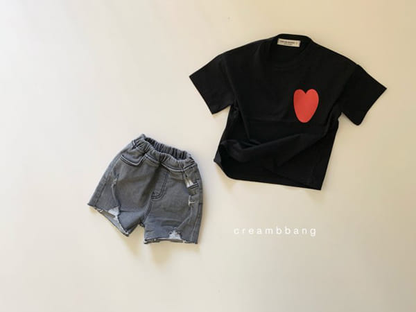 CREAM BBANG - Korean Children Fashion - #Kfashion4kids - Bottom Cutting Vintage Denim Shorts - 4