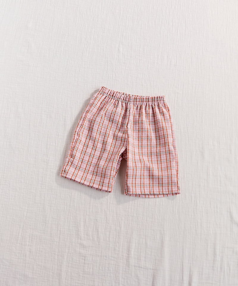 CREAMCOK - Korean Children Fashion - #Kfashion4kids - Refrigerator Check Sleeveless Top Bottom Set - 2