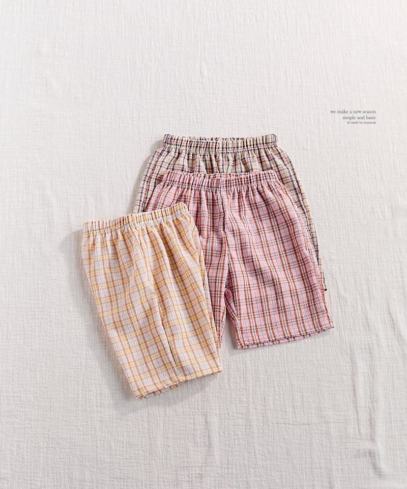 CREAMCOK - Korean Children Fashion - #Kfashion4kids - Refrigerator Check Sleeveless Top Bottom Set - 5