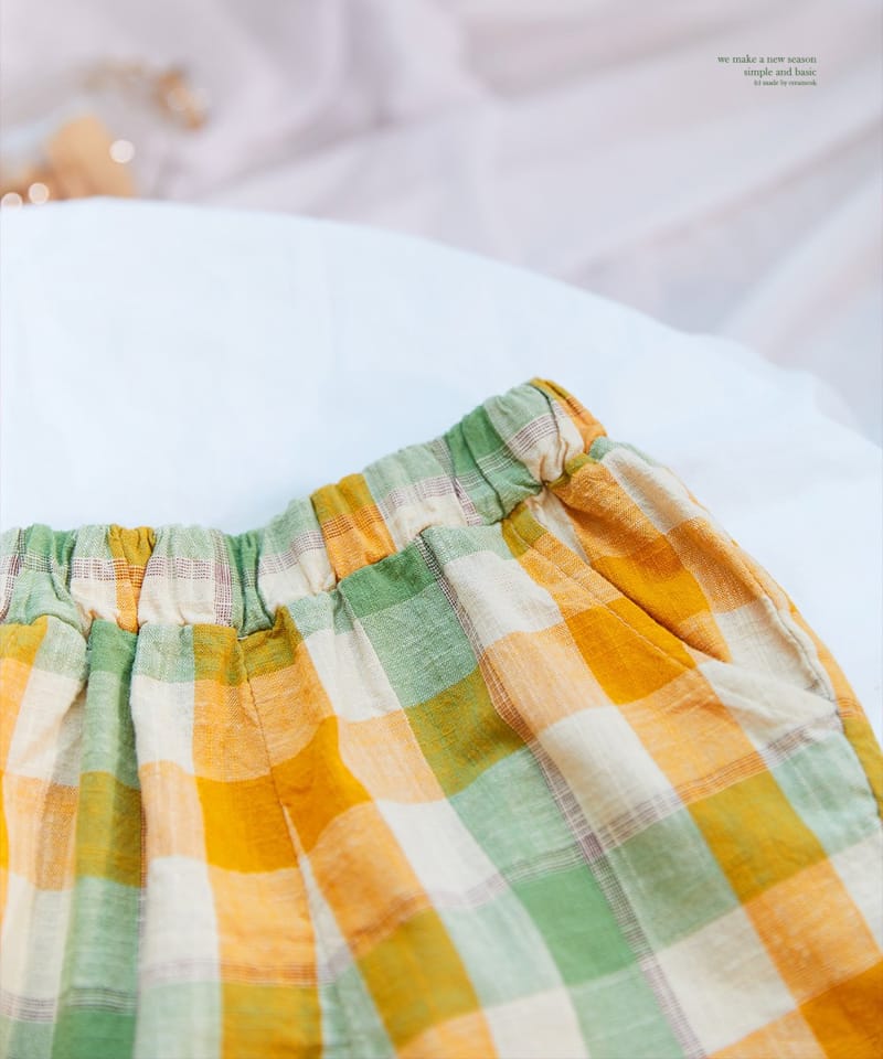 CREAMCOK - Korean Children Fashion - #Kfashion4kids - Candy Pang Check Shorts - 10