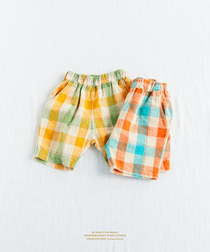 CREAMCOK - Korean Children Fashion - #Kfashion4kids - Candy Pang Check Shorts - 12