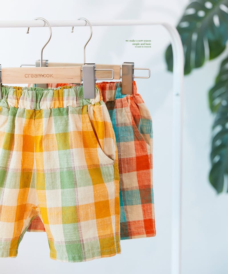CREAMCOK - Korean Children Fashion - #Kfashion4kids - Candy Pang Check Shorts - 7