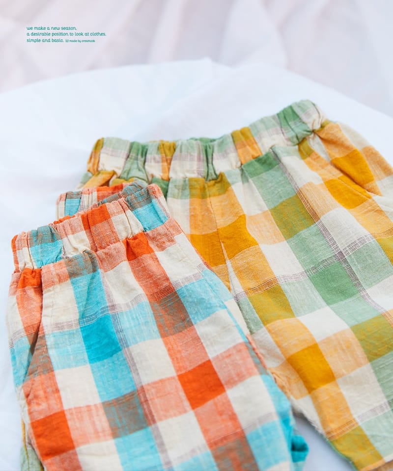 CREAMCOK - Korean Children Fashion - #Kfashion4kids - Candy Pang Check Shorts - 9