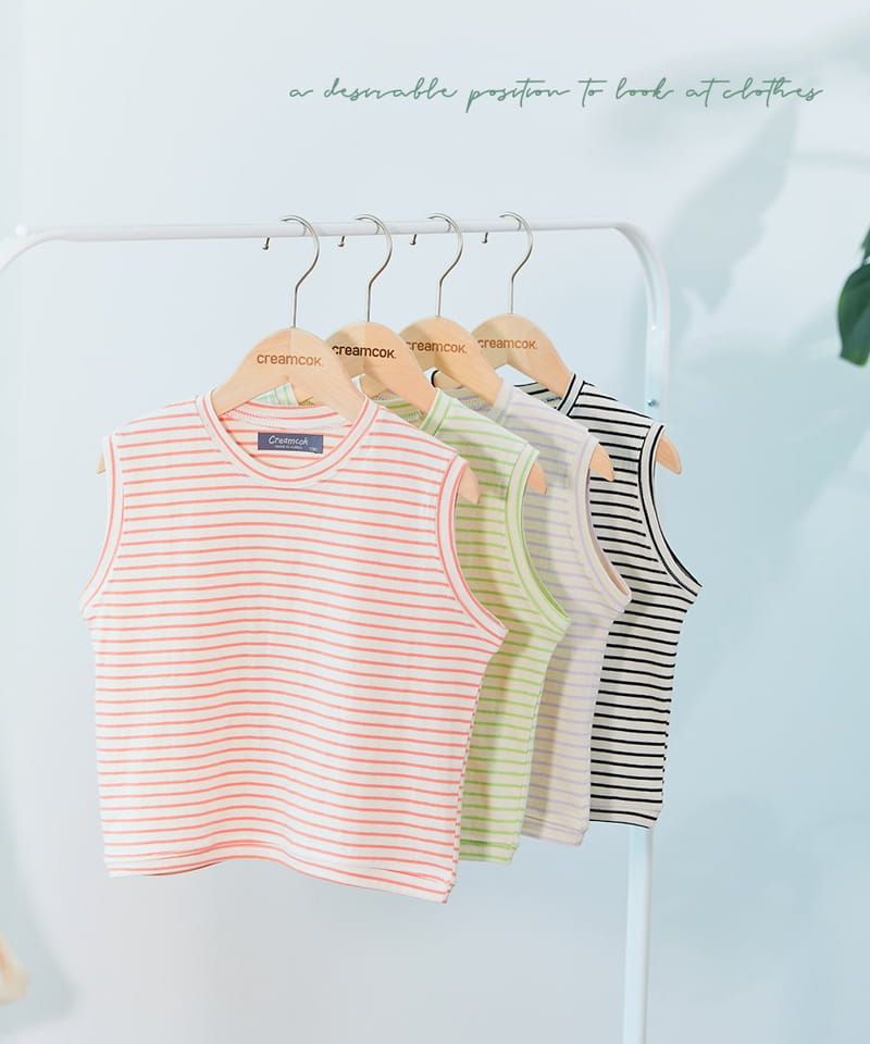 CREAMCOK - Korean Children Fashion - #Kfashion4kids - Wonderful Line Sleeveless