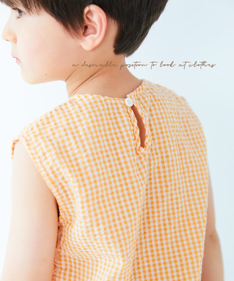 CREAMCOK - Korean Children Fashion - #Kfashion4kids - Summer Linen Sleeveless Bottom Set