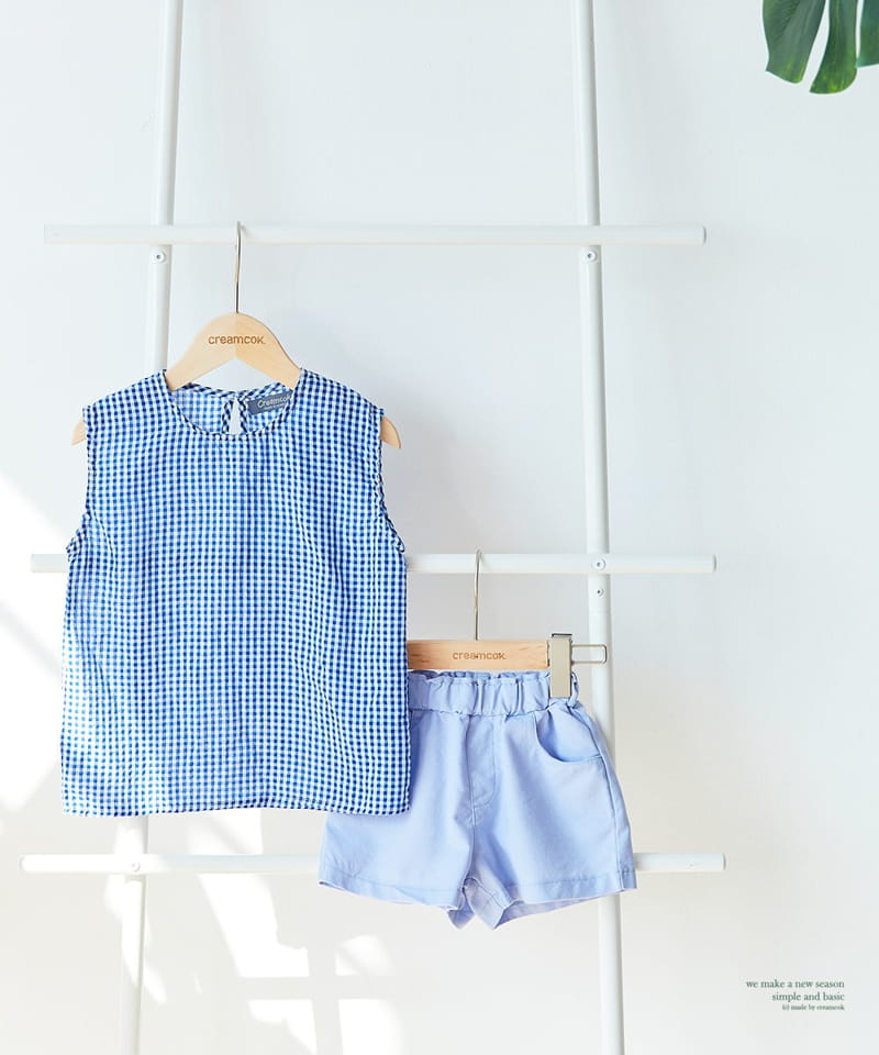 CREAMCOK - Korean Children Fashion - #Kfashion4kids - Summer Linen Sleeveless Bottom Set - 10