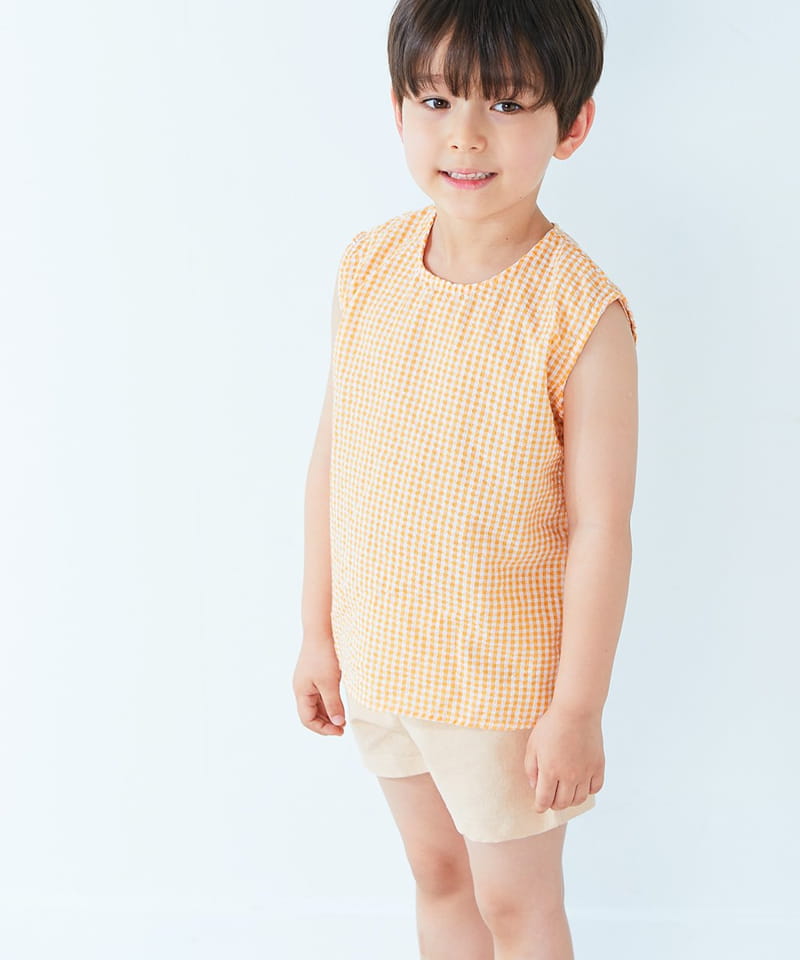 CREAMCOK - Korean Children Fashion - #Kfashion4kids - Summer Linen Sleeveless Bottom Set - 2