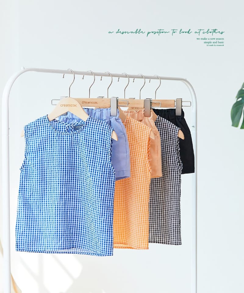 CREAMCOK - Korean Children Fashion - #Kfashion4kids - Summer Linen Sleeveless Bottom Set - 5