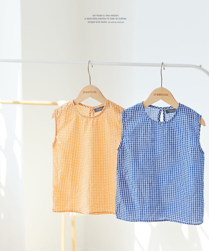 CREAMCOK - Korean Children Fashion - #Kfashion4kids - Summer Linen Sleeveless Bottom Set - 8