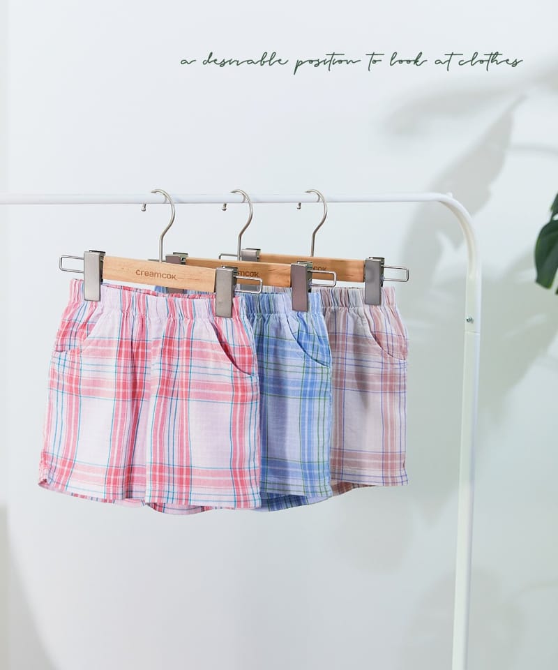 CREAMCOK - Korean Children Fashion - #Kfashion4kids - Urban Check Shorts