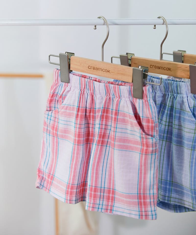CREAMCOK - Korean Children Fashion - #Kfashion4kids - Urban Check Shorts - 2