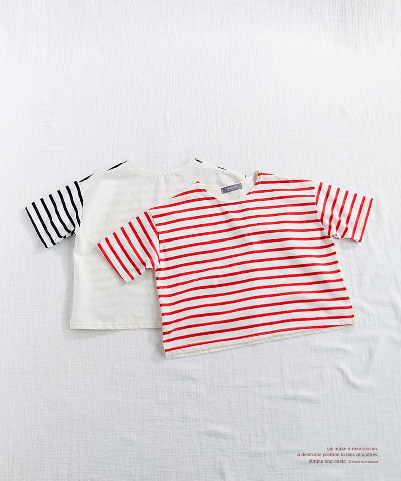 CREAMCOK - Korean Children Fashion - #Kfashion4kids - So Much Stripes Tee - 12