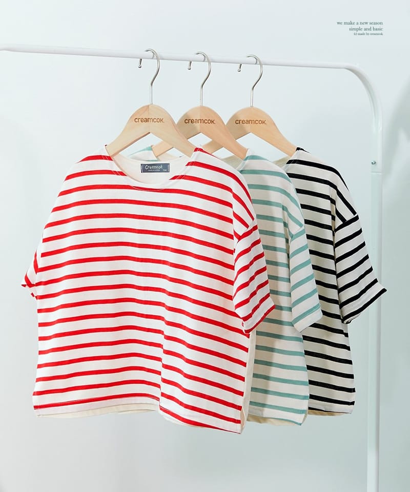 CREAMCOK - Korean Children Fashion - #Kfashion4kids - So Much Stripes Tee - 6