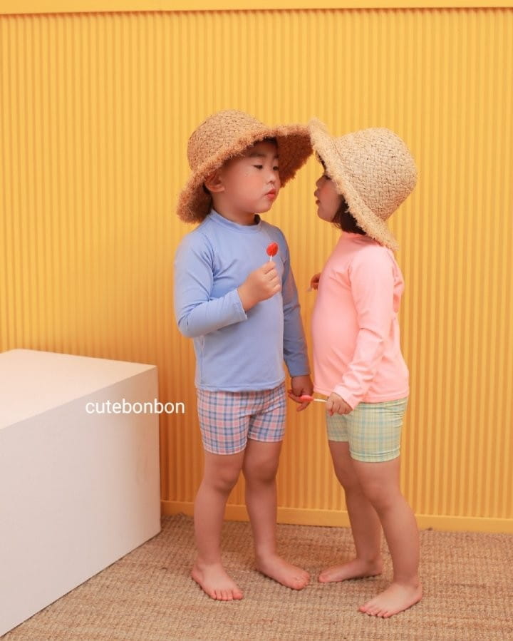 CUTEBONBON - Korean Children Fashion - #Kfashion4kids - Check Rashguard