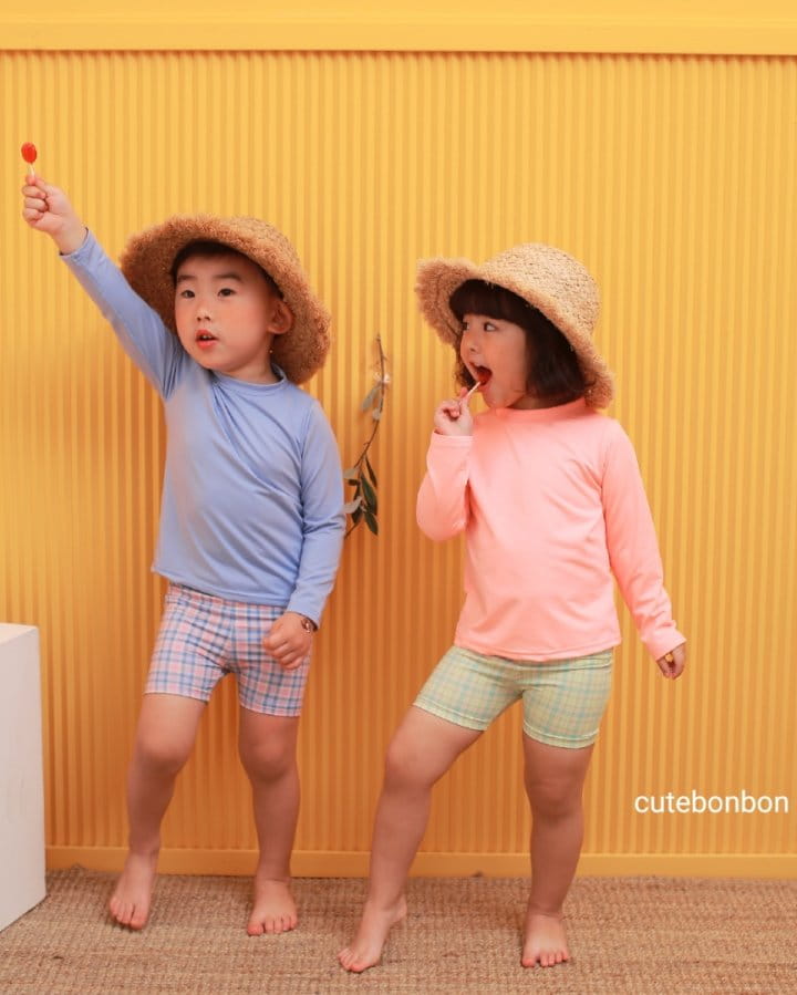 CUTEBONBON - Korean Children Fashion - #Kfashion4kids - Check Rashguard - 11