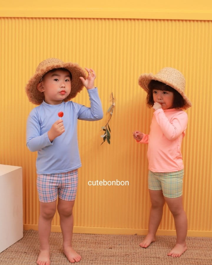 CUTEBONBON - Korean Children Fashion - #Kfashion4kids - Check Rashguard - 12