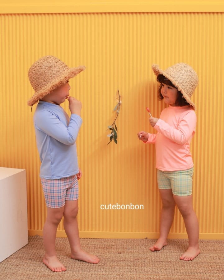 CUTEBONBON - Korean Children Fashion - #Kfashion4kids - Check Rashguard - 3