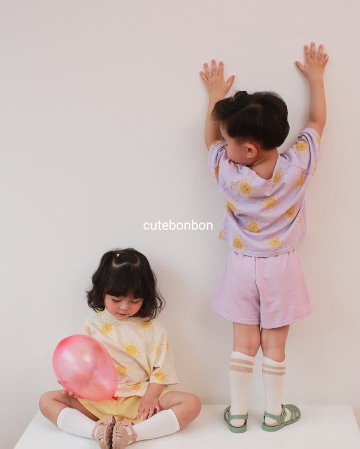 CUTEBONBON - Korean Children Fashion - #Kfashion4kids - Sunny Top Bottom Set 