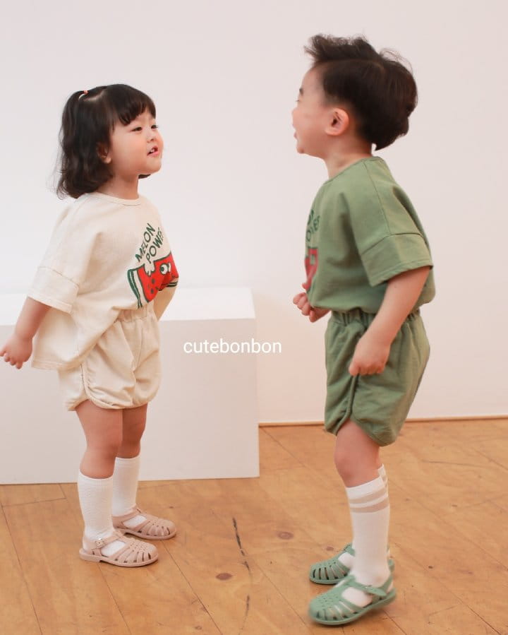 CUTEBONBON - Korean Children Fashion - #Kfashion4kids - Watermelon Top Bottom Set - 12