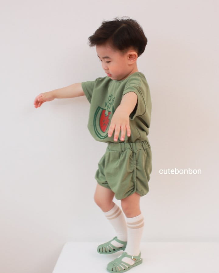 CUTEBONBON - Korean Children Fashion - #Kfashion4kids - Watermelon Top Bottom Set - 8