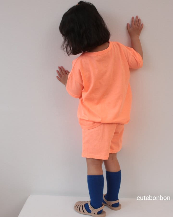 CUTEBONBON - Korean Children Fashion - #Kfashion4kids - Shark Neon Top Bottm Set - 4