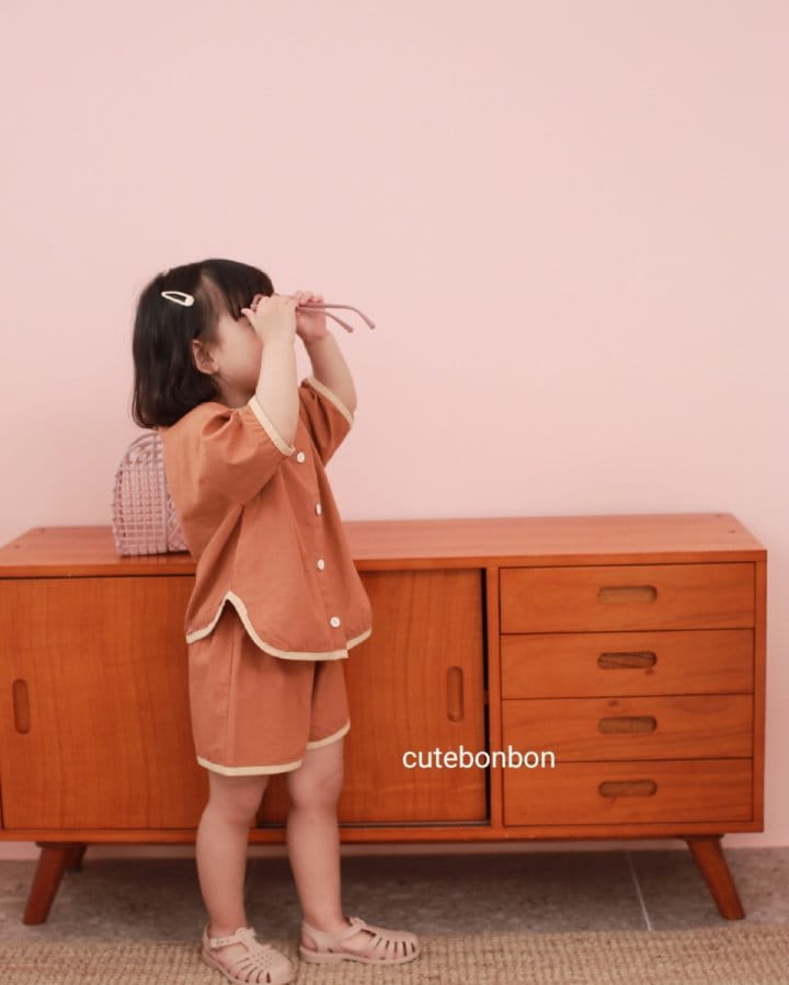 CUTEBONBON - Korean Children Fashion - #Kfashion4kids - Linen Rappa Top Bottom Set - 10