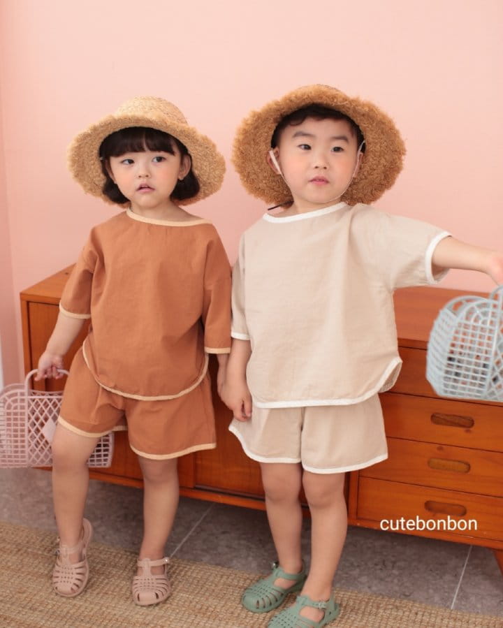 CUTEBONBON - Korean Children Fashion - #Kfashion4kids - Linen Rappa Top Bottom Set - 7