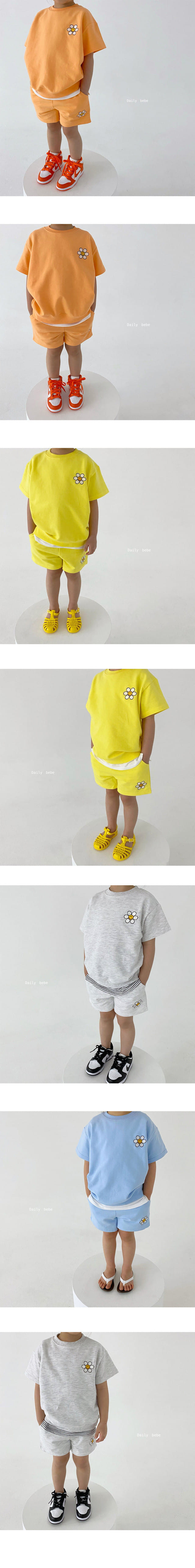 DAILY BEBE - Korean Children Fashion - #Kfashion4kids - Summer Flower Top Bottom Set - 3