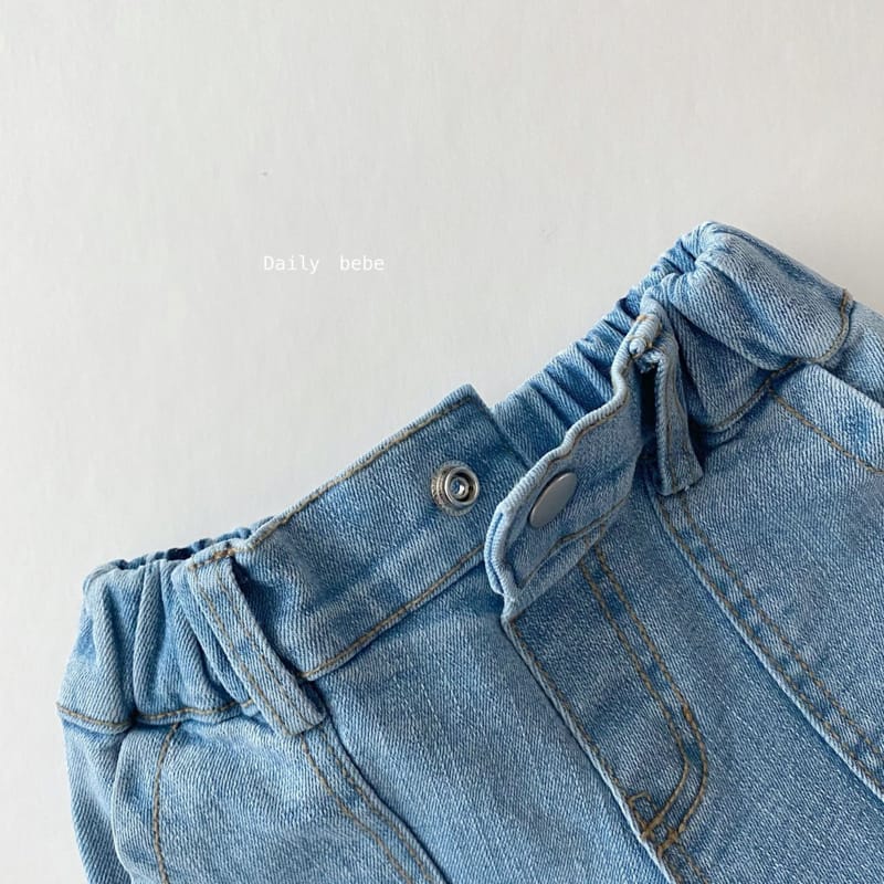DAILY BEBE - Korean Children Fashion - #Kfashion4kids - Span Denim Shorts - 5