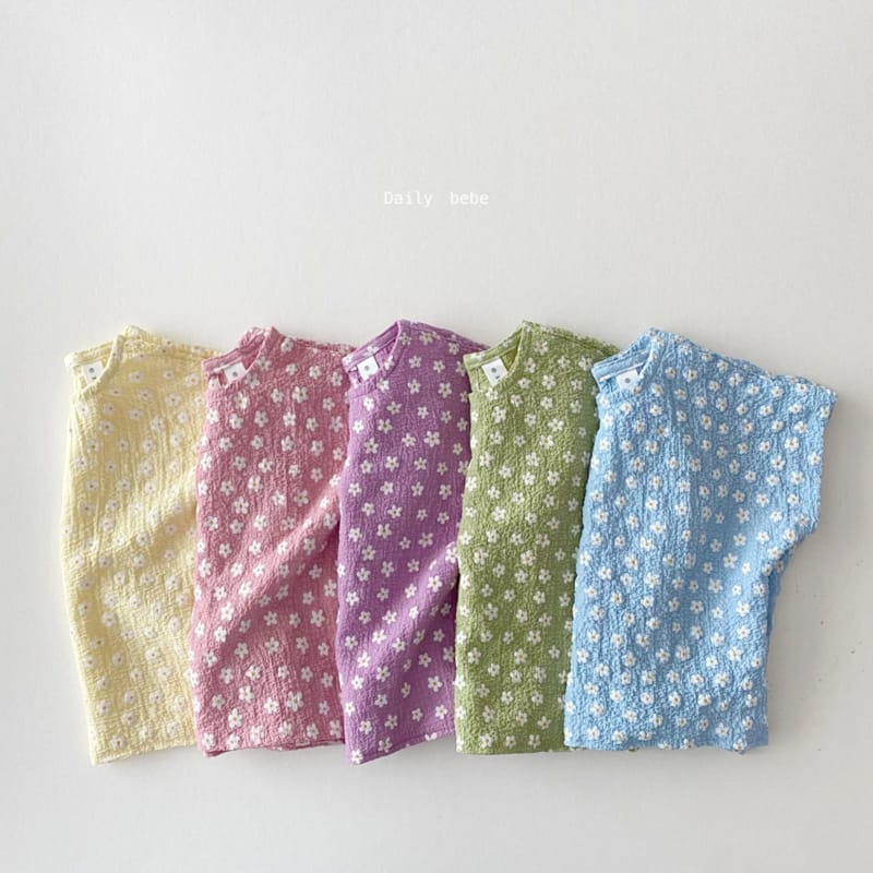 DAILY BEBE - Korean Children Fashion - #Kfashion4kids - Flower Airconditional Blouse