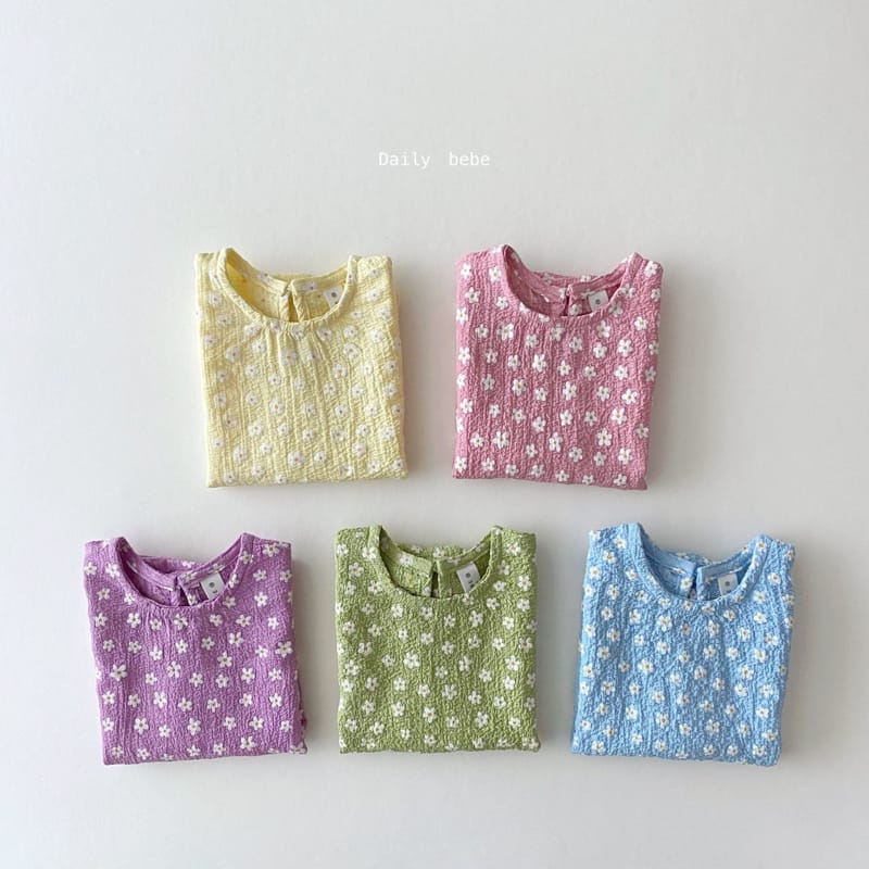 DAILY BEBE - Korean Children Fashion - #Kfashion4kids - Flower Airconditional Blouse - 2
