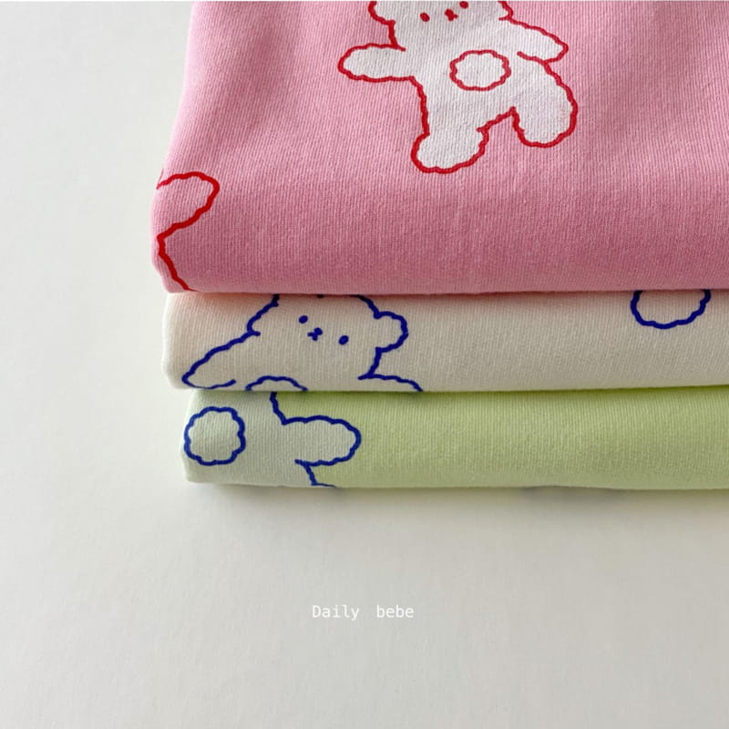 DAILY BEBE - Korean Children Fashion - #Kfashion4kids - Bear Top Bottom Set - 5