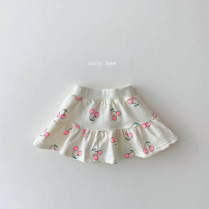 DAILY BEBE - Korean Children Fashion - #Kfashion4kids - Cherry Puff Top Bottom Set - 7