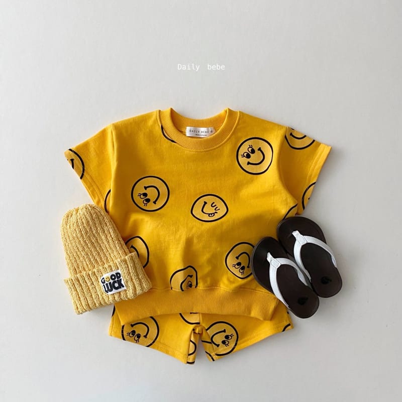 DAILY BEBE - Korean Children Fashion - #Kfashion4kids - Smile Top Bottom Set - 11