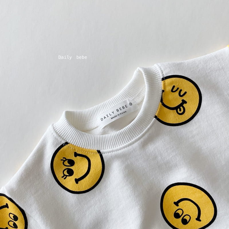 DAILY BEBE - Korean Children Fashion - #Kfashion4kids - Smile Top Bottom Set - 7