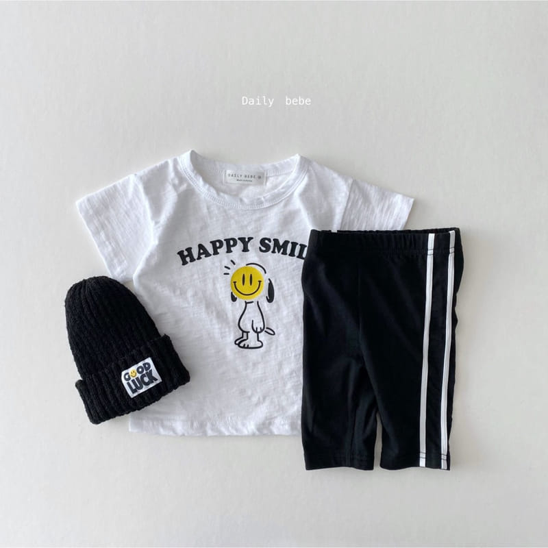 DAILY BEBE - Korean Children Fashion - #Kfashion4kids - Two Stripes Capri Leggings - 10