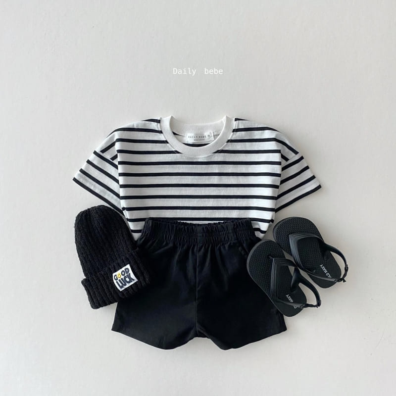 DAILY BEBE - Korean Children Fashion - #Kfashion4kids - Color Stripes Tee