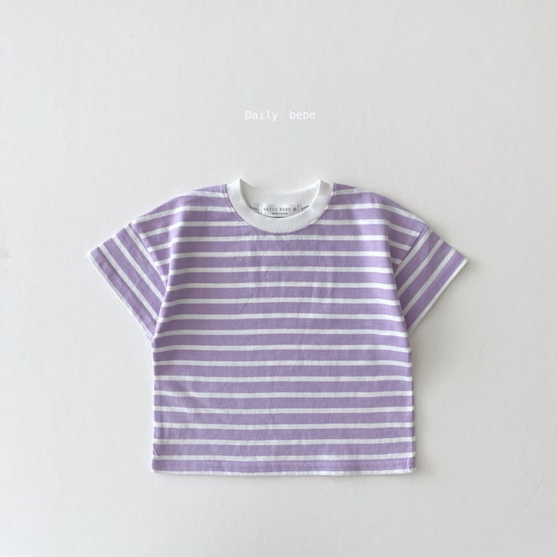 DAILY BEBE - Korean Children Fashion - #Kfashion4kids - Color Stripes Tee - 10