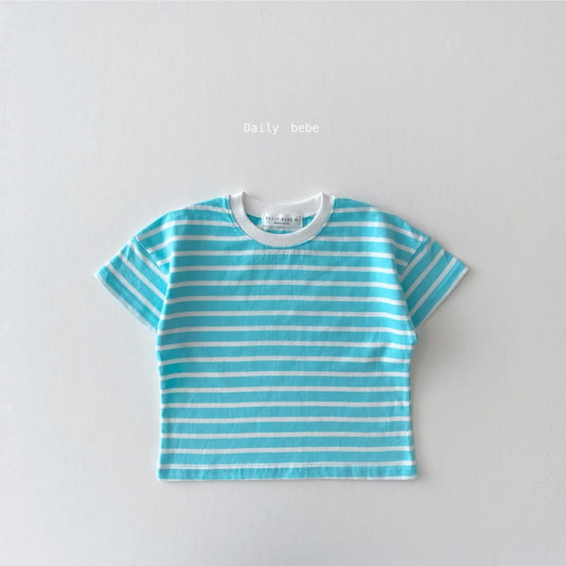 DAILY BEBE - Korean Children Fashion - #Kfashion4kids - Color Stripes Tee - 12