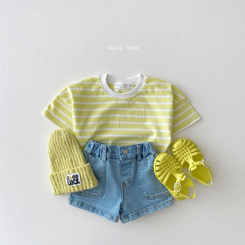 DAILY BEBE - Korean Children Fashion - #Kfashion4kids - Color Stripes Tee - 2