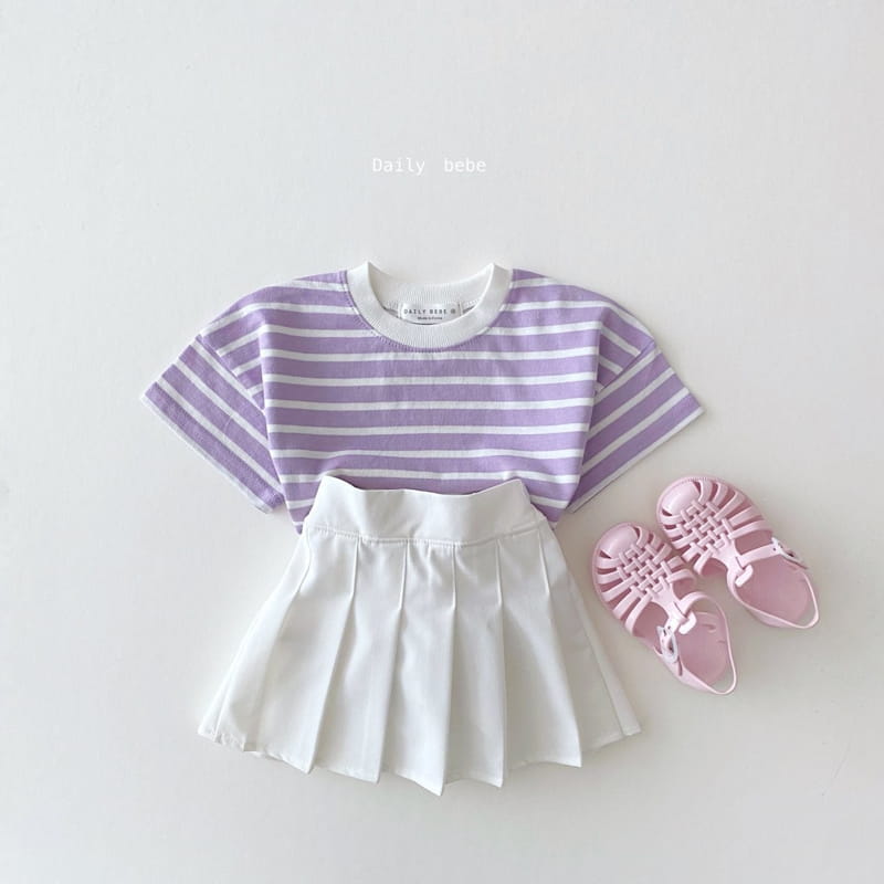 DAILY BEBE - Korean Children Fashion - #Kfashion4kids - Color Stripes Tee - 3