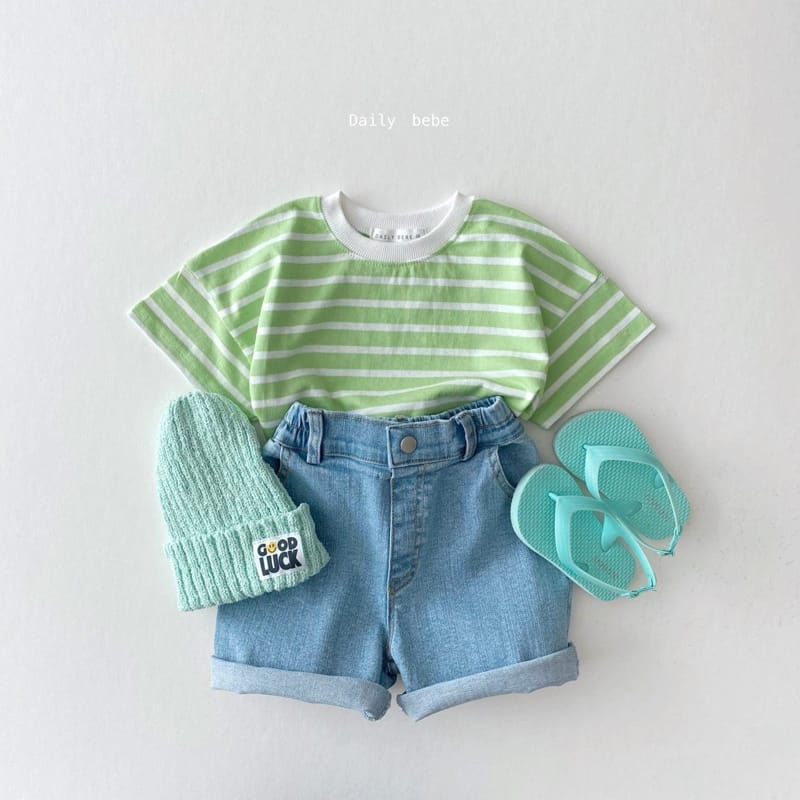 DAILY BEBE - Korean Children Fashion - #Kfashion4kids - Color Stripes Tee - 4