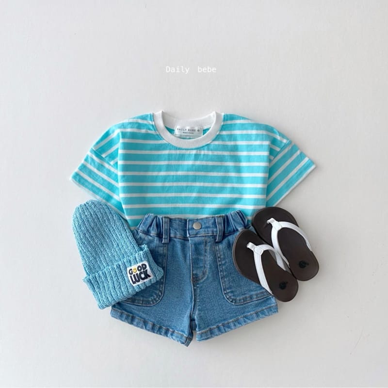 DAILY BEBE - Korean Children Fashion - #Kfashion4kids - Color Stripes Tee - 5
