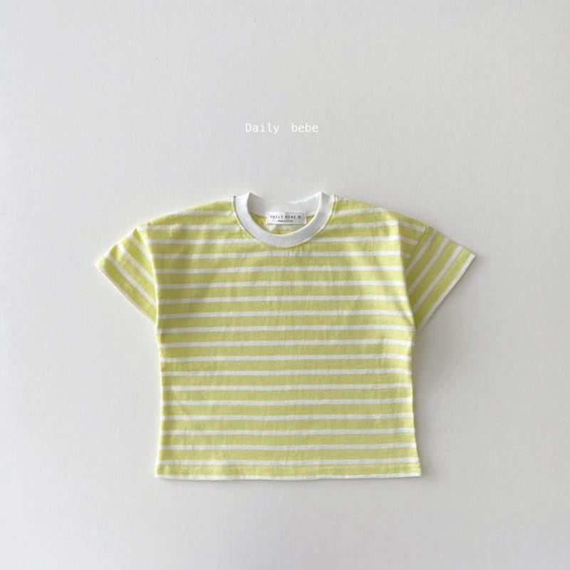 DAILY BEBE - Korean Children Fashion - #Kfashion4kids - Color Stripes Tee - 8
