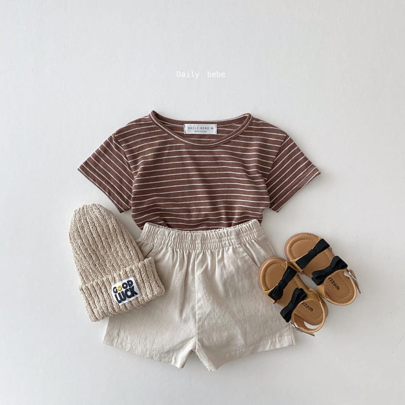 DAILY BEBE - Korean Children Fashion - #Kfashion4kids - Linen Stripes Tee
