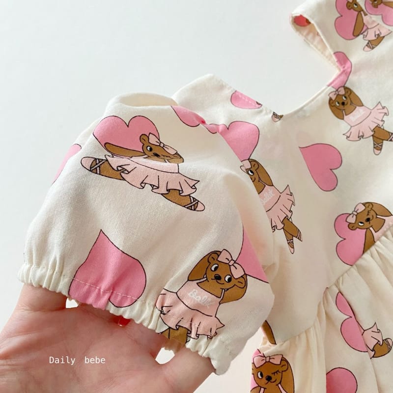DAILY BEBE - Korean Children Fashion - #Kfashion4kids - Ballet Gomi One-piece - 3