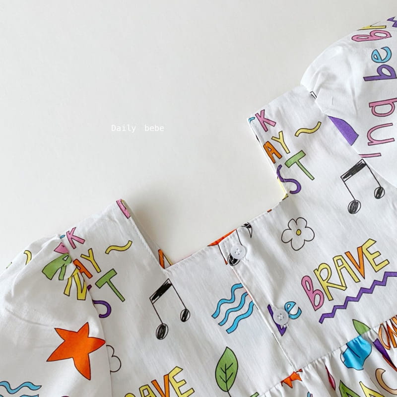 DAILY BEBE - Korean Children Fashion - #Kfashion4kids - Sketch One-piece - 6